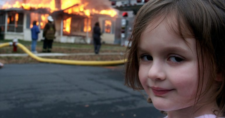 Disaster girl. Photo: Dave Roth/Know your meme