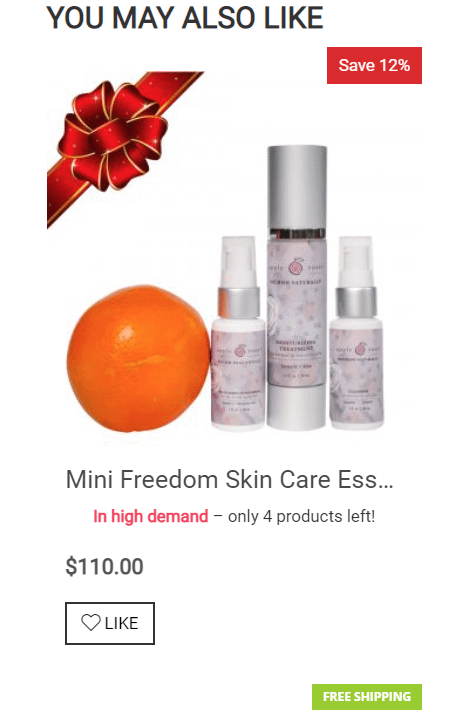 When the user is ready to order the product, always recommend making another purchase. For this purpose, the product page should additionally contain such elements as “You may also like”, “Popular products”, etc. In this way, you can increase the average order amount. Adding end-to-end blocks with seasonal products allows you to focus on specific products and increase conversions.