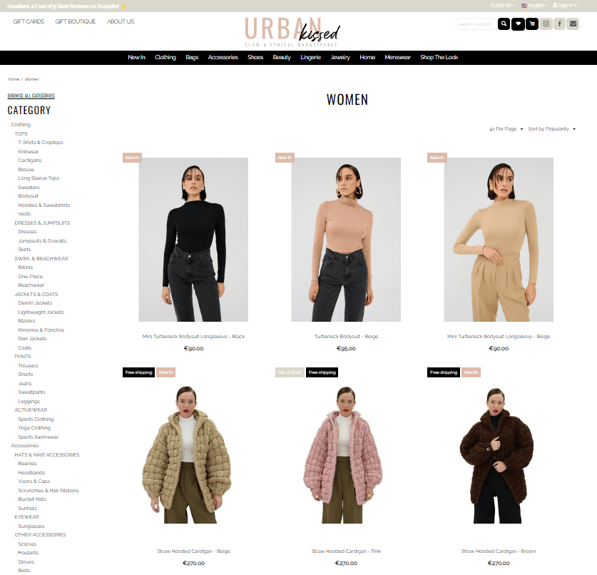 Urbankissed, an online destination for sustainable and ethical fashion