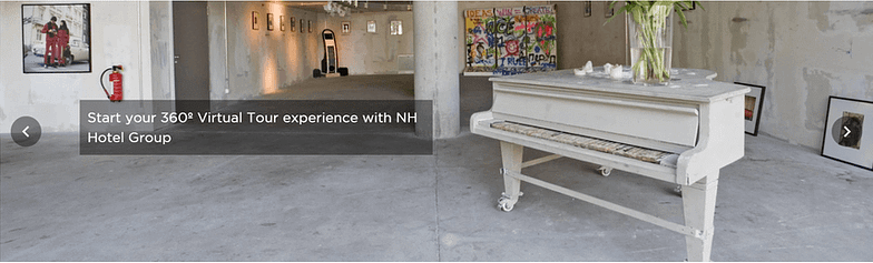For example, the virtual tour of NH Hotel Group allows guests to explore the hotel's premises in detail through panoramic 360-degree views, aiding them in making informed decisions about visiting the hotel.