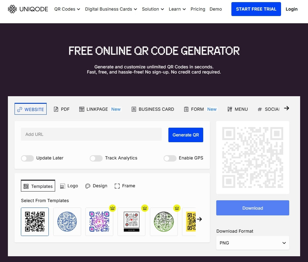 Free Online QR Code Generator